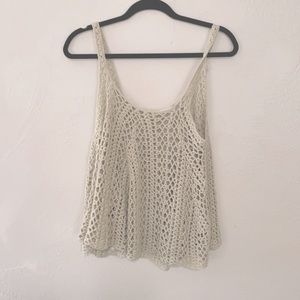 Fun tan knit tank